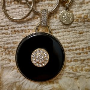Lovely/Black/And/Faux/Diamond/Necklace